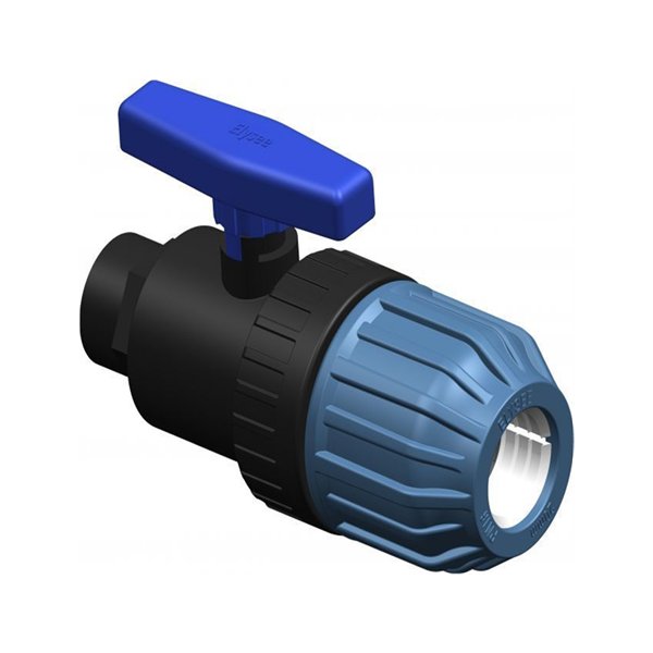 PP Compression ball valve 25x3/4" F Elysee
