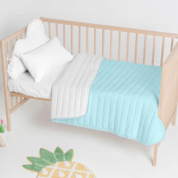 постельное покрывало HappyFriday Basic Kids Dash Синий 100 x 130 cm