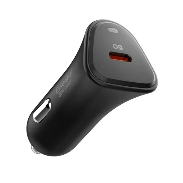 Spigen Essential EV301 - USB-C PD 3.0 PPS 30W Car Charger (Black)