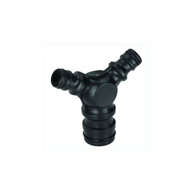 Plastic Tee Hose Connector 1" - 1/2"-3/4