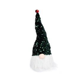 Santa with light BOB, green, H28cm