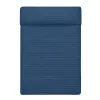 Reversible Bedspread HappyFriday Basic Dash White Navy Blue 270 x 260 cm