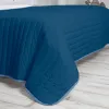 Kaksipuolinen päiväpeitto HappyFriday Basic Dash Valkoinen Laivastonsininen 270 x 260 cm
