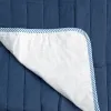 Двустороннее покрывало HappyFriday Basic Dash Белый Тёмно Синий 270 x 260 cm