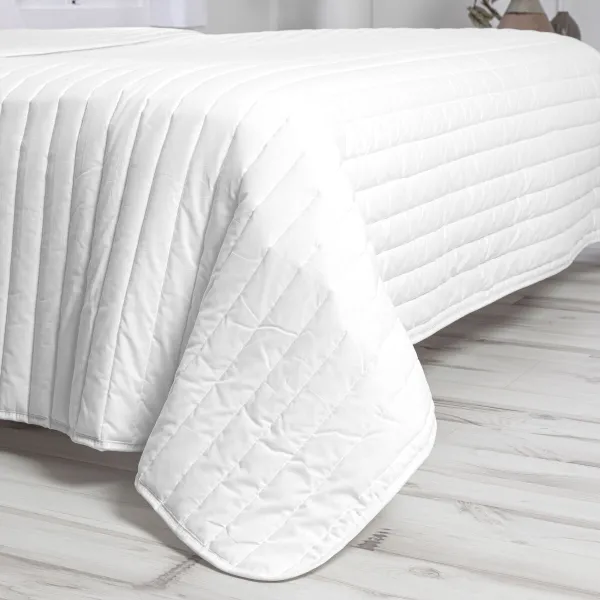Voodikate HappyFriday Basic Dash Valge 240 x 260 cm