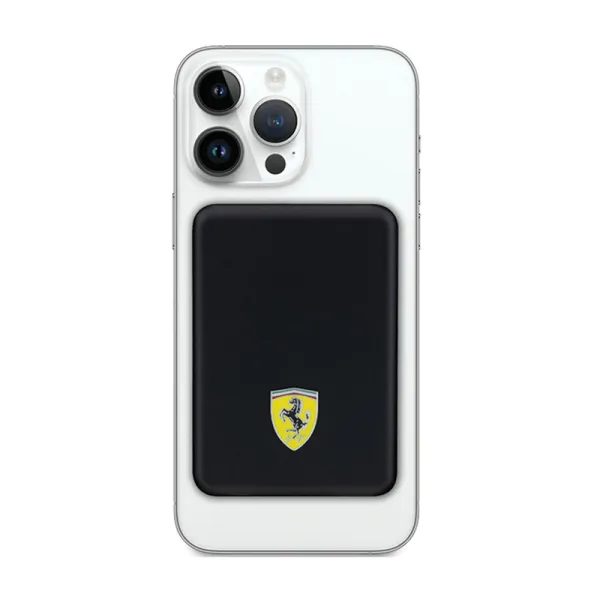Ferrari Metal Logo MagSafe - Induction Power Bank 5000 mAh 15W MagSafe (Black)