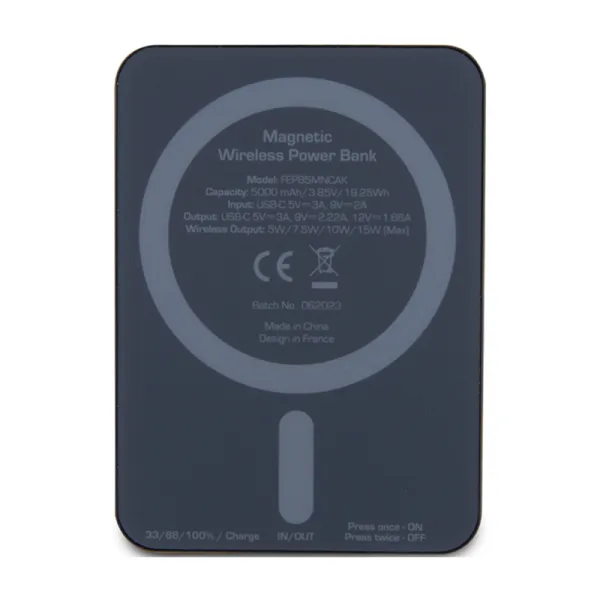 Ferrari Metal Logo MagSafe - Induction Power Bank 5000 mAh 15W MagSafe (Black)