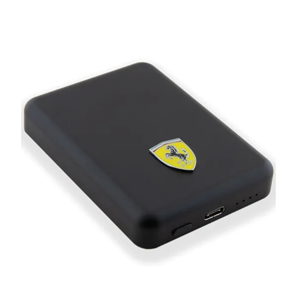 Ferrari Metal Logo MagSafe - Induction Power Bank 5000 mAh 15W MagSafe (Black)