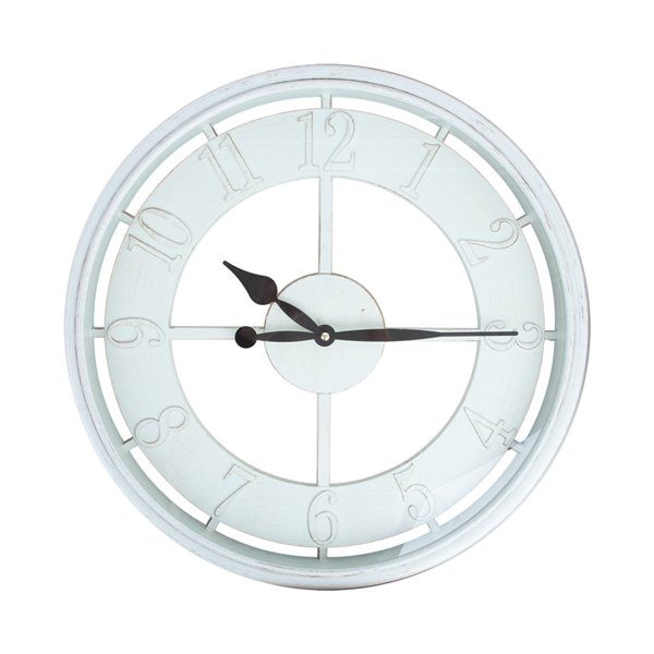 Wall clock BARRY D50cm, beige frame