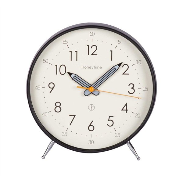 Clock TIMELINE H20cm, black