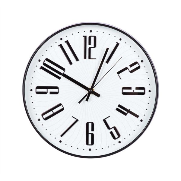 Wall clock CLINT D30cm, black