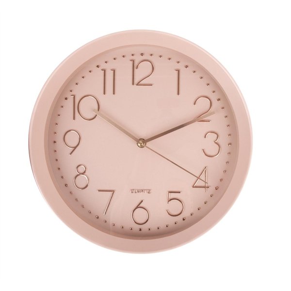 Wall clock HOLLY D30cm, pink