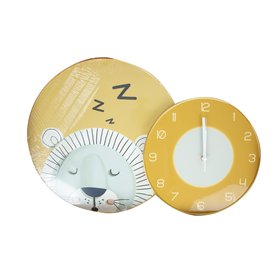 Wall clock FUN LION with a picture 40x60cm