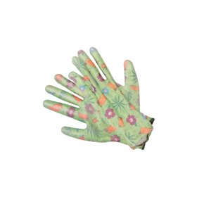 Polyester Garden Gloves 8" Flowers