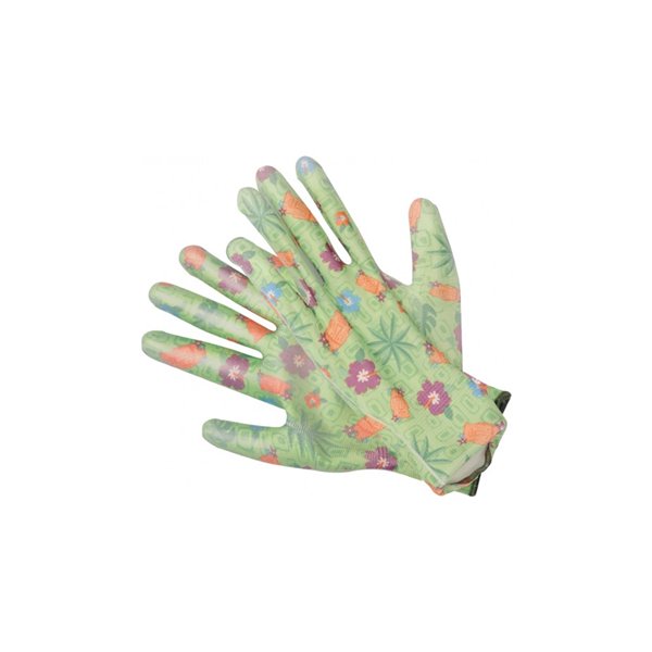 Polyester Garden Gloves 8" Flowers