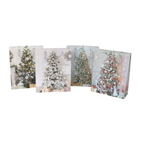 Gift bag XMAS TREE, 26x32x12cm, mix