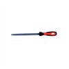 Three square file 8" 200mm second cut with handle