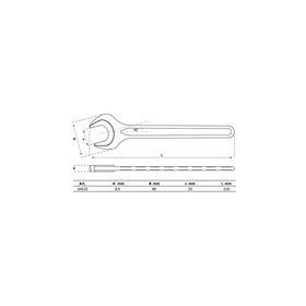 Single Open End Spanner, 25 mm
