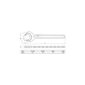 Single Open End Spanner, 10 mm