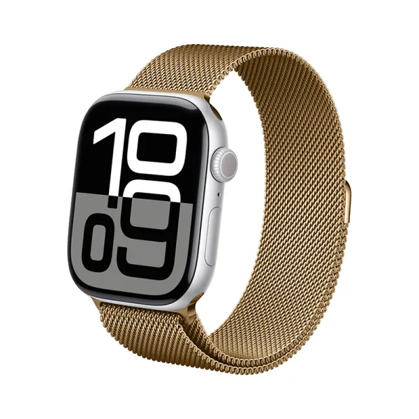 Crong Milano Steel - Stainless Steel Strap for Apple Watch 44/45/46/49 mm (Rose Gold)