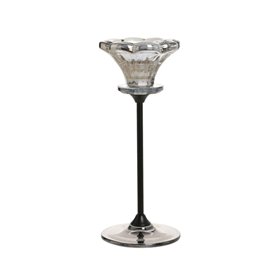 Candlestick CHANLE H18cm, grey