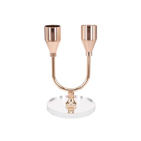 Candlestick CHANLE H13cm 2-set, gold
