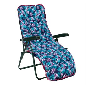Deck chair BADEN-BADEN blue pad