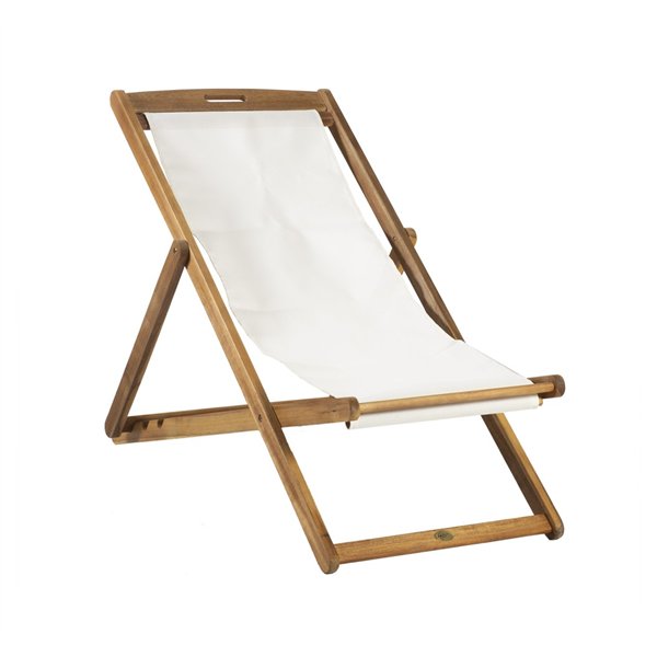 Deck chair FINLAY white