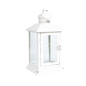 Lantern DEIA 13x13xH27cm, white
