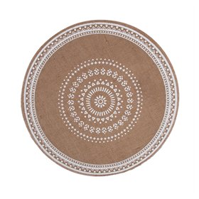 Placemat SUN D38cm, white print, mix