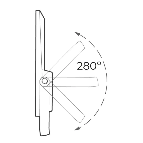 Valonheitin/projektorivalo EDM 31856 Slim Harmaa 50 W 600 lm Aurinkokenno (6500 K)