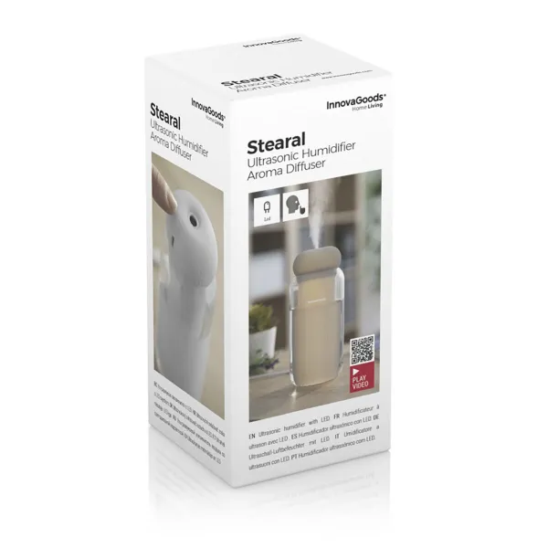 Ultrasonic Humidifier and Aroma Diffuser with LED Stearal InnovaGoods