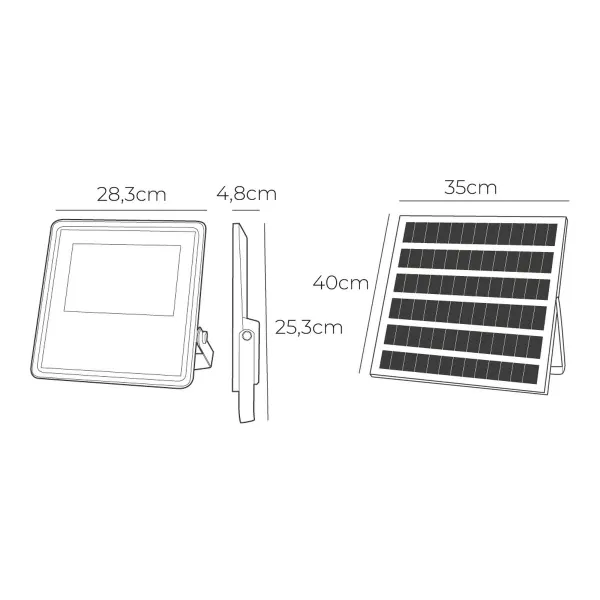 Valonheitin/projektorivalo EDM 31859 Slim 300 W 2500 lm Aurinkokenno (6500 K)