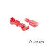 Connector for cables with maximum diameter 2,7mm RED, 20pcs.