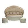 Sofa MUSE with foot stools, beige