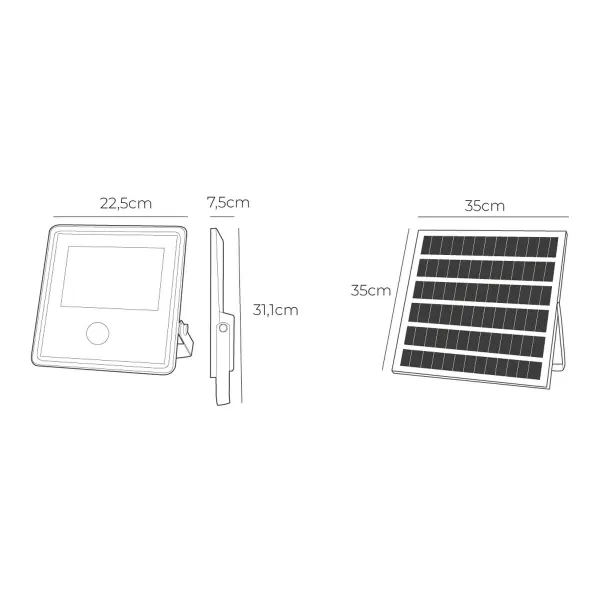 Prožektoru projektors EDM 31863 300 W 1800 Lm 3500 lm Solārais Kustības Sensors (6500 K)