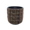 Planter WICKER D27xH28cm, light brown