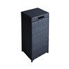 Trash box WICKER 30x30xH71cm, black