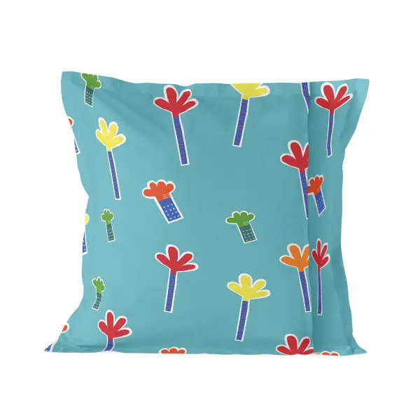 Наволочка HappyFriday Moshi Moshi Funnysaurus Разноцветный 80 x 80 cm