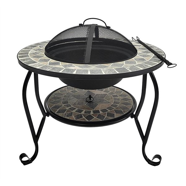 Fire pit MOSAIC 60x60xH45cm, grey