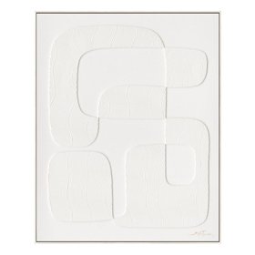 Painting with frame 80x100cm, white shape