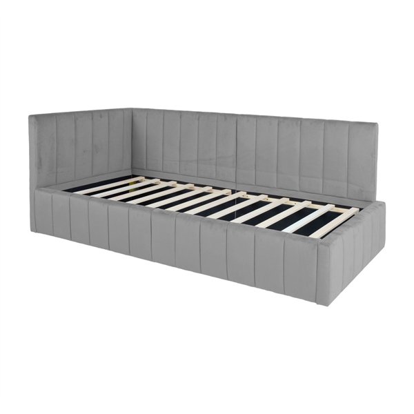 Bed JASPER 90x200cm, grey
