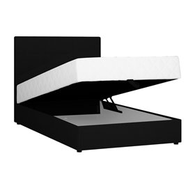 Continental bed LEIKO 120x200cm, black