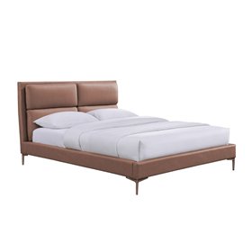 Bed LENA 160x200cm, cognac brown