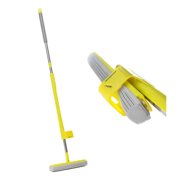 2-in-1 Dust Mop-Floor Mop with Self-wringing Sponge Wringop InnovaGoods