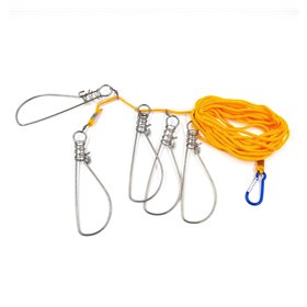 Fish stringer, 5 hooks, 5 m, thread, Merganser