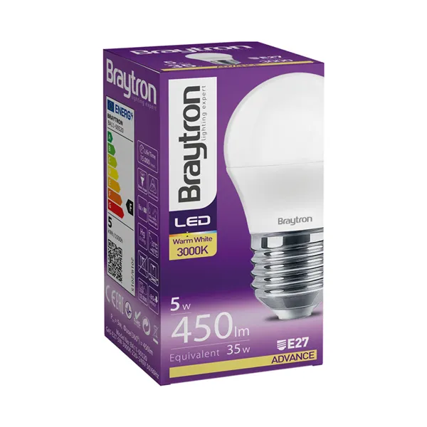 BRY-ADVANCE-5W-E27-G45-3000K-LED BULB