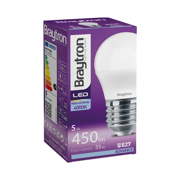 BRY-ADVANCE-5W-E27-G45-4000K-LED BULB