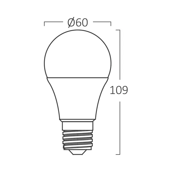 BRY-ADVANCE-5W-E27-A60-3000K-LED BULB