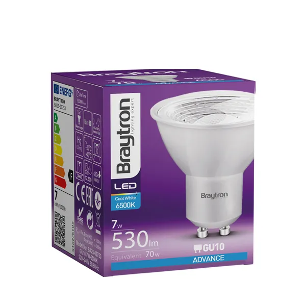 BRY-ADVANCE-7W-GU10-38D-6500K-LED BULB